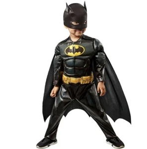 DC Batman Toddler Boys Halloween Costume 4T Rubies II Muscle Chest - Picture 1 of 17