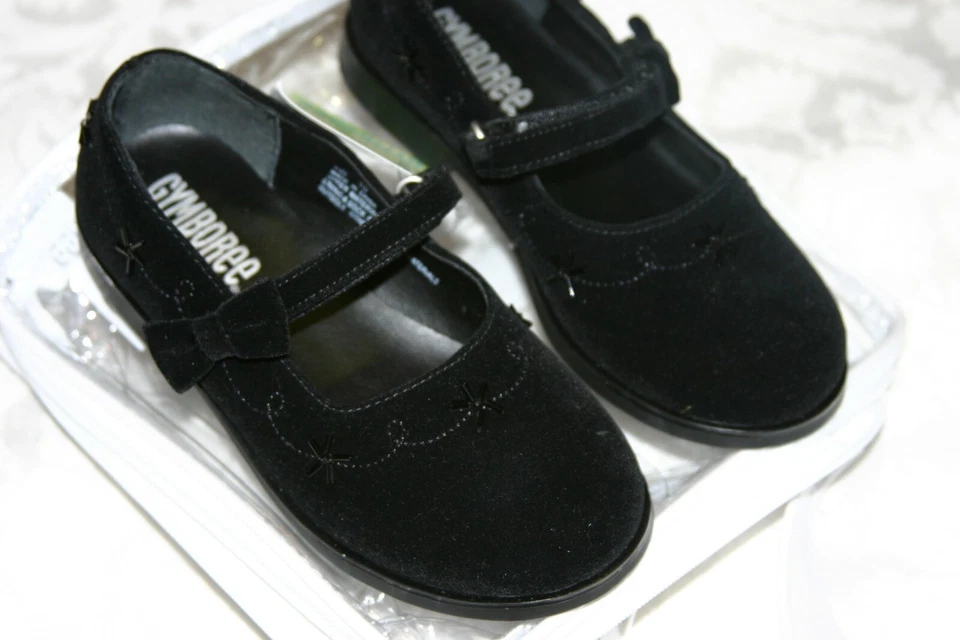 Zapatos de Vestir Gymboree PRIM AND PROPEY Terciopelo Negro Mary Jane Nuevos con Etiquetas 8 Jóvenes Foto 1 de 1