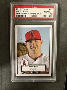 2017 Topps Throwback Thursday Mike Trout #11 PSA 10