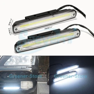 2x Blanc 10W COB LED Feux de Jour Diurne DRL Lampe Lumière de tête Universel 12V - Imagen 1 de 10