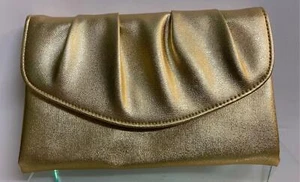 Vintage Gold Tone Evening Purse Pre-Owned W/ Snap Closure - Bild 1 von 5