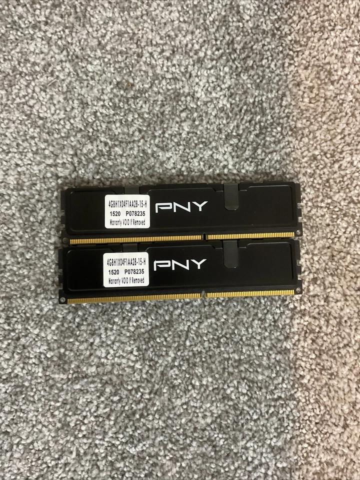 PNY 8GB (2X4GB) PC3-1866MHz DDR3-14900 1.5V 4GBH1X04F1AA28-15-H - Image 1 of 4
