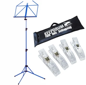 Soporte para partituras K&M 100-5 azul + bolsa + pinzas - Imagen 1 de 5