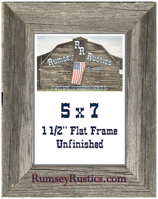 Lot (6) 5x7 rustic barnwood barn wood picture frame weathered wholesale bulk - Image 1 of 4