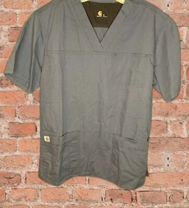 Carhartt Womens Scrub Top Small Gray - Picture 1 of 2