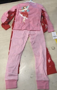 4 Piece Pajama Set Little Girl Size 5 New B5 Pink Ballerina Carter's Fairies - Picture 1 of 3