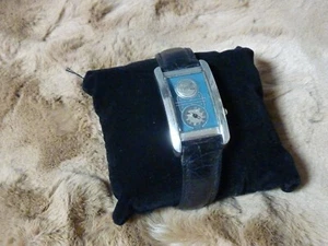 Fossil-Armbanduhr-Unisex-Vintage-Rarität-Lederarmband-Silber-90ziger-Herren-Uhr - Bild 1 von 6