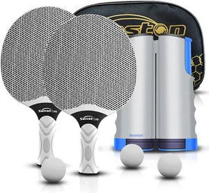 Table Tennis Rackets Set, Professional Table Tennis Racket with 3 Balls, Composi - Picture 1 of 8