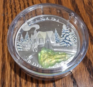 2017 $20 Fine Silver Coin Snow-Covered Trees (99.99% Pure) *IMPAIRED - Photo 1 sur 3