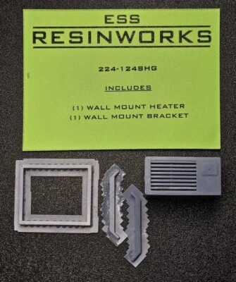 1:24 1/24 G SCALE SHOP GARAGE HEATER FURNACE AND WALL BRACKET DIORAMA 224-124SHG - Image 1 of 4