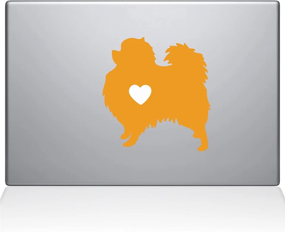 Decal Guru Pomeranian Love Silhouette Decal Vinyl Sticker 15 MacBook Pro - Image 1 of 1