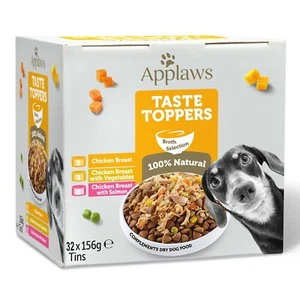 Applaws Taste Toppers Natural Wet Dog Food Broth Selection 32 x 156g Tins - Picture 1 of 6