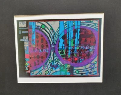 F. Hundertwasser "A Rainy Day on The Regentag" Matted Offset 石版画 1986 — 第 1/2 张图片