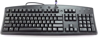 DELL AQ6-7D0080COB Wired PS/2 PS2 Black 104 Key UK QWERTY Keyboard / 0332TR - Image 1 of 4