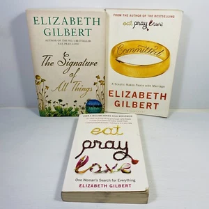3 Lot Elizabeth Gilbert- Eat Pray Love, Committed, The Signature of All Things - Picture 1 of 10