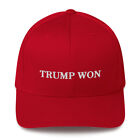 Trump Won Hat Embroidered Structured Twill Flexfit Cap 