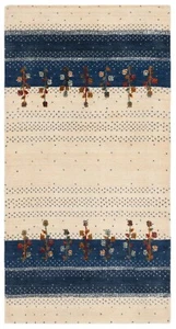 Handgewebter Orientteppich 142x75cm - fein, modern, Carpet, Rug, beige - Bild 1 von 13