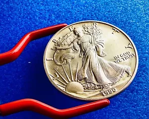 DÓLAR DE PLATA 1990 * SILVER EAGLE * U.S.A * (31 GR. DE PURA PLATA) - Imagen 1 de 4