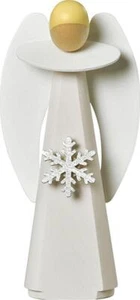 Engel mit Schneekristall BxHxT 5,5x11x3,5cm NEU Holzengel Weihnachtsengel  - Bild 1 von 1
