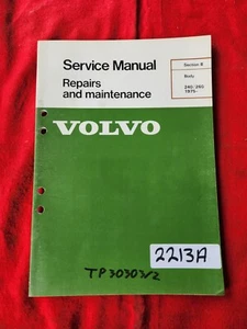 Volvo Service Manual. 1975- ... Body 240/ 260. TP- 30303/2. (2213A) - Bild 1 von 1