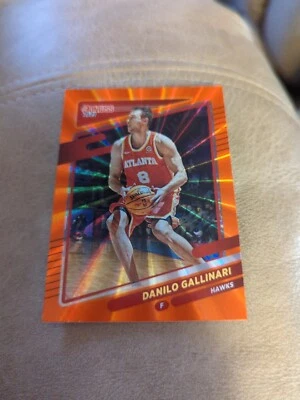 2021–22 Panini Donruss Danilo Gallinari оранжевый лазерный номер 186 Atlanta Hawks - Изображение 1 из 2