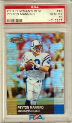 PEYTON MANNING 2001 Bowman's Best #48 PSA 10 GEMAS COMO NUEVO - COLTS POP 15 Foto 1 de 2