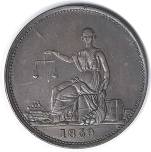 1859 Australia 1 Penny Token KM285.2 EF Uncertified #715 - Picture 1 of 2