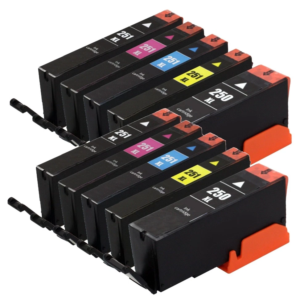 Cartucho de tinta 10pk para Canon PGI250XL CLI251XL PIXMA MG5620 MG6620 MG7520 MX722 Foto 1 de 1