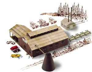 Walthers Cornerstone N Scale Model 174 Brown Scale Mountain Lumber Chevron Sa... - Picture 1 of 1