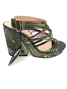 Zara Green High Heel Platform Sandals UK3 EUR36 US6 Ref 5450 201 - Picture 1 of 5
