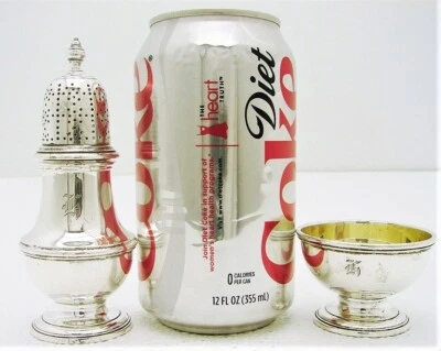 Rueda de plata esterlina y pimienta Tiffany y sal con marca 26690 Foto 1 de 4