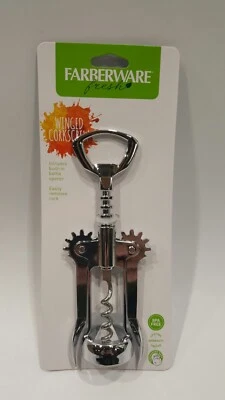 Sacacorchos Farberware Classic Cromo Alado, Libre de BPA, NUEVO Foto 1 de 4