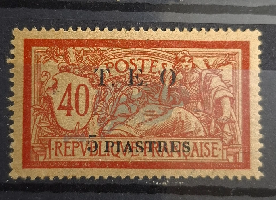 Fr. colonies , Syrie 1919 Yv.#8 5pi./1fr.  CV$80 MH* - Image 1 of 1