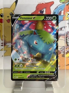 Tarjeta Pokémon inglesa Venusaur V SWSH100 Sword & Shield 2019 holográfica promoción - Imagen 1 de 2