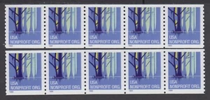 U. S. 2 COIL STRIPs OF 5 x 5c, 3207MNH NON-PROFIT WETLANDS FROM 10K COIL - Picture 1 of 2