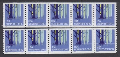 U. S. 2 COIL STRIPs OF 5 x 5c, 3207MNH NON-PROFIT WETLANDS FROM 10K COIL - Image 1 of 2