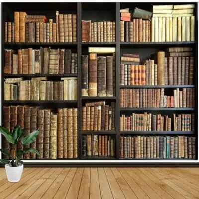 Libros de leyes antiguas tapiz extra grande carteles colgantes de pared historia de fondo Foto 1 de 4