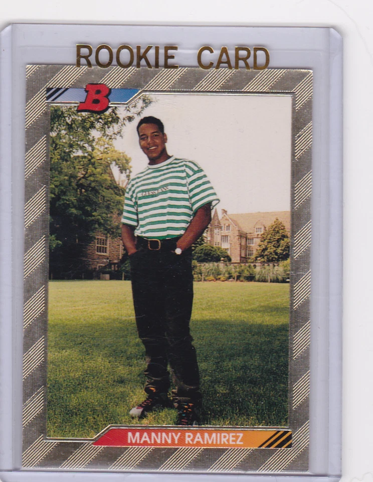 Tarjeta de novato Manny Ramírez 1992 Bowman lámina de oro radiocontrol béisbol Medias Rojas Dodgers Foto 1 de 1