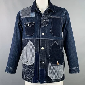 Giacca da lavoro FDMTL taglia L bianco indaco sashiko patchwork cotone - Foto 1 di 8