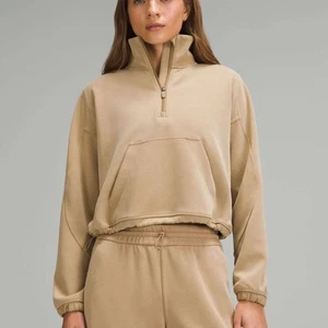 Lululemon Women's US 6 Brushed Softstreme Half Zip Sweatshirt Filbert Tan - Bild 1 von 8
