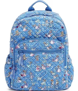 Vera Bradley Disney Cinderella Paisley Friends Campus Backpack Blue NWT $150 - Picture 1 of 6