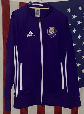 Orlando City Jacket Mens Small Full Zip Warmup MLS Soccer Adidas Purple NWOT - Image 1 of 2