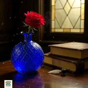 Clevenger Brothers Vintage 1955 - 1960 Rare Cobalt Blue Diamond Pattern Bottle - Imagen 1 de 11