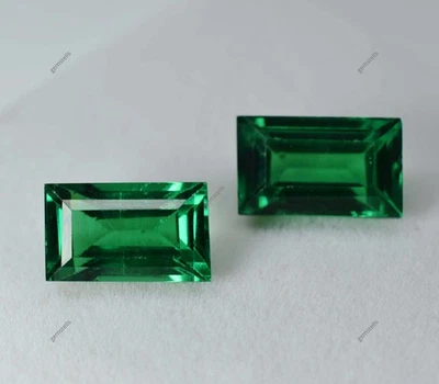 Natural Tsavorite Garnet baguette Cut Green 8 To 10 Ct Certified Loose Gemstone - Image 1 of 4