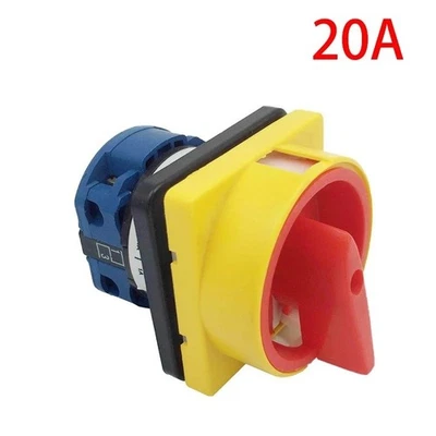 690V Rotary Cam Switch 20A Padlock OFF-ON 2-Position 1-Pole 4-Terminal LW26GS-20 - Image 1 of 4