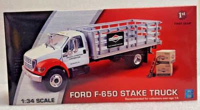 1st Gear Briggs Stratton 2008 Ford F-650 Stake Truck 1:34 Scale w/accessories - Image 1 of 4