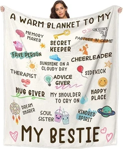 Bestie Regalos para Mujer, Manta Mejor Amigo 150*130cm, Mejor...  - Imagen 1 de 7