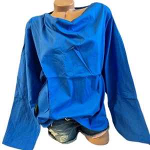 bonprix Damen Tunika Shirt Langarm Blau Gr.50 Oberteil T-Shirt NEU (5 072) - Bild 1 von 9