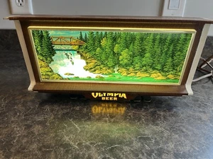 Vintage Olympia Beer Sign Lighted Light Cash Register Motion Waterfall Works - Picture 1 of 18