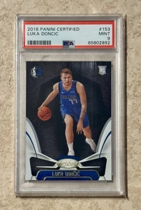 2018-19 Panini Certified Luka Doncic Rookie RC #153 PSA 9 Mint - Bild 1 von 2